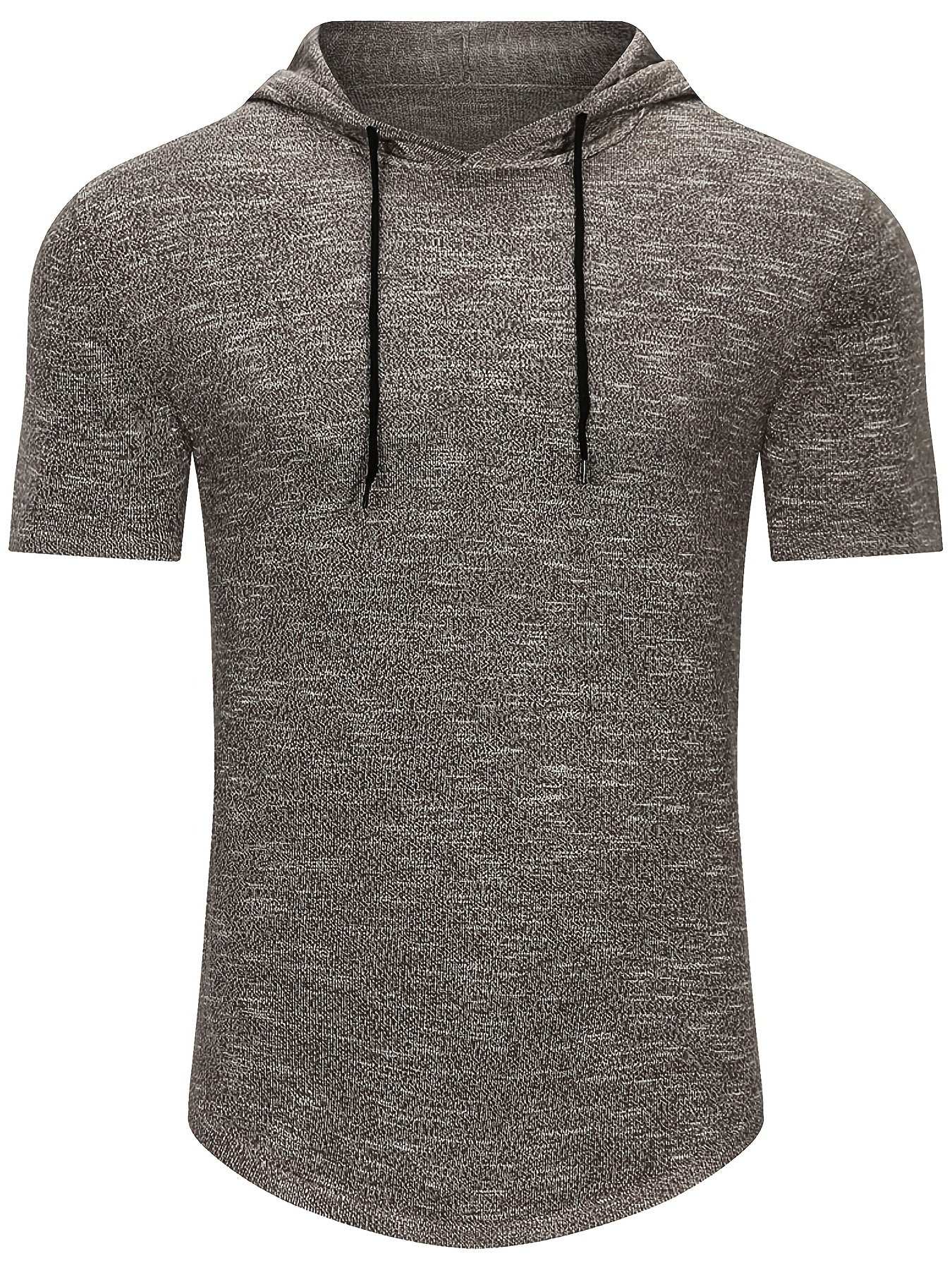 Men's Knit Top Casual Short Sleeve Breathable Hooded T-Shirts