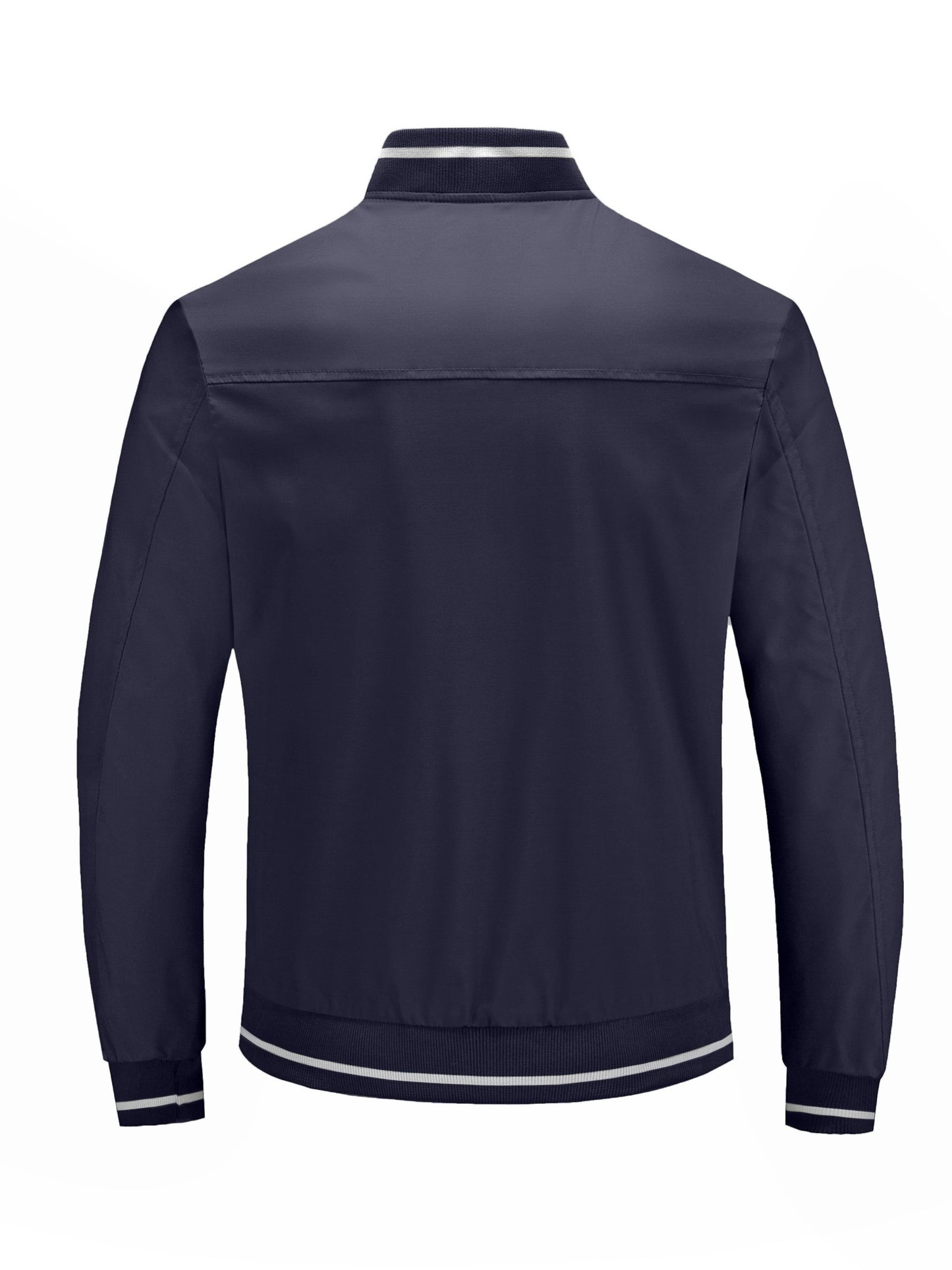 Men's Casual Zipper Long Sleeve Stand Collar Pockets Jackets For Fall & Winter