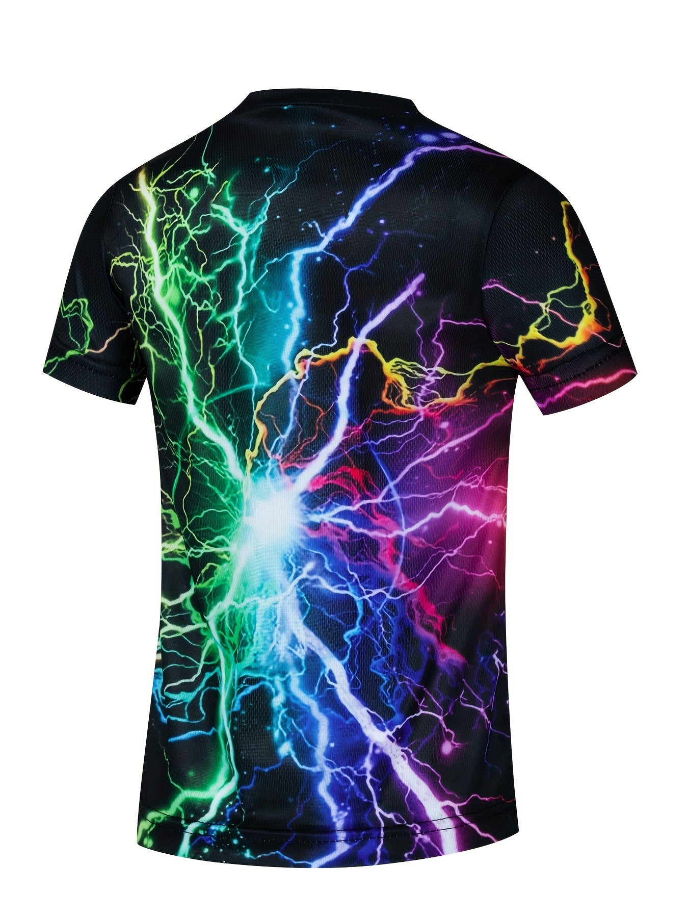Cool & Colorful Lightning Graphic T-Shirts for Kids - Perfect for Summer Outdoors!