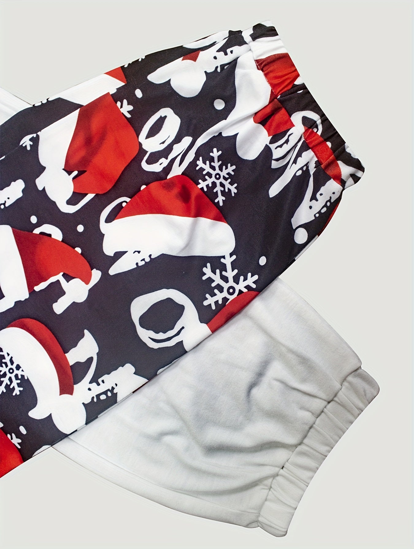 Christmas Graphic Print Pants, Casual Elastic Waist Jogger Pants, Women's Clothing