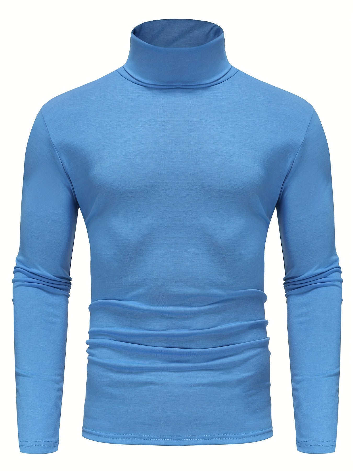 One Size Smaller,  Close-Fitting And Thin, Men's Casual Long Sleeve Turtleneck Base Layer Shirt Best Sellers