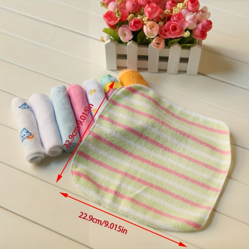 8pcs Baby Soft Cotton Towels, Infant Bath Washcloths, Kids  Bathing Feeding Baby Wipes Cloths