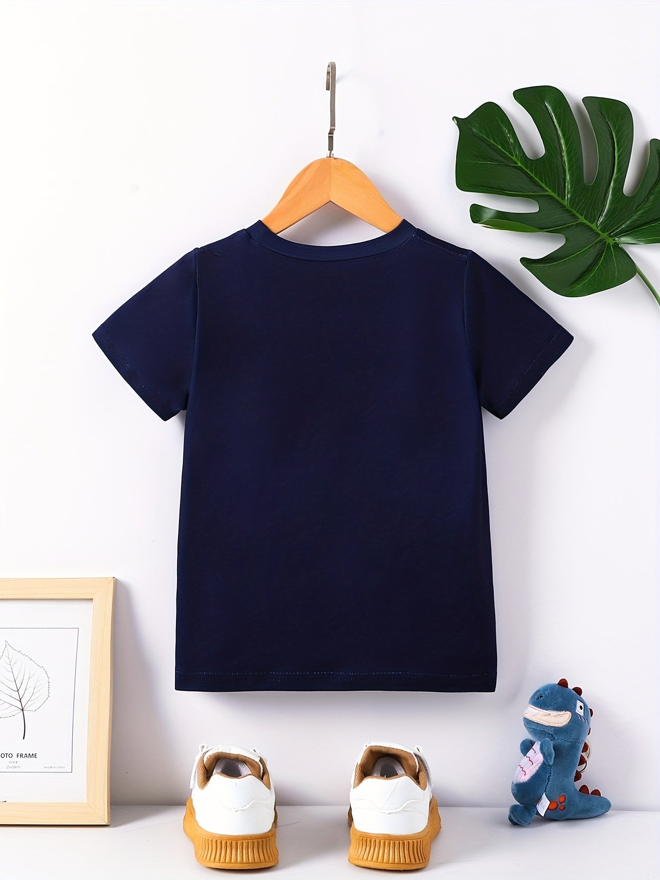 Boys Dinosaur Round Neck T-shirt Tee Top Casual Soft Comfortable For Summer Kids Clothes