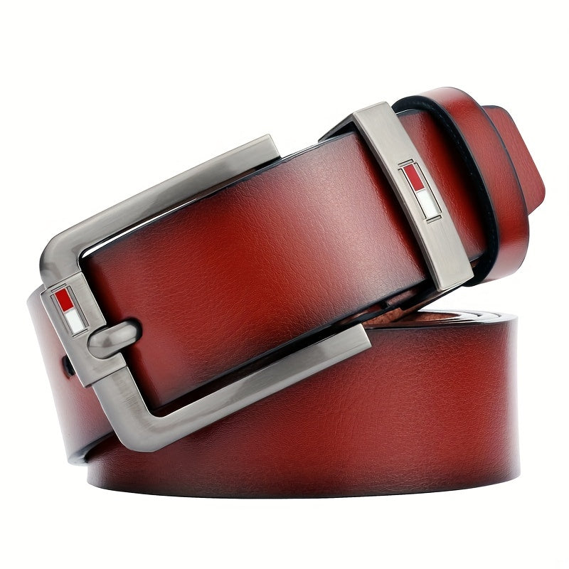 Men's Casual  Leather Belt Vintage Pin Buckle Men's Antique Belt