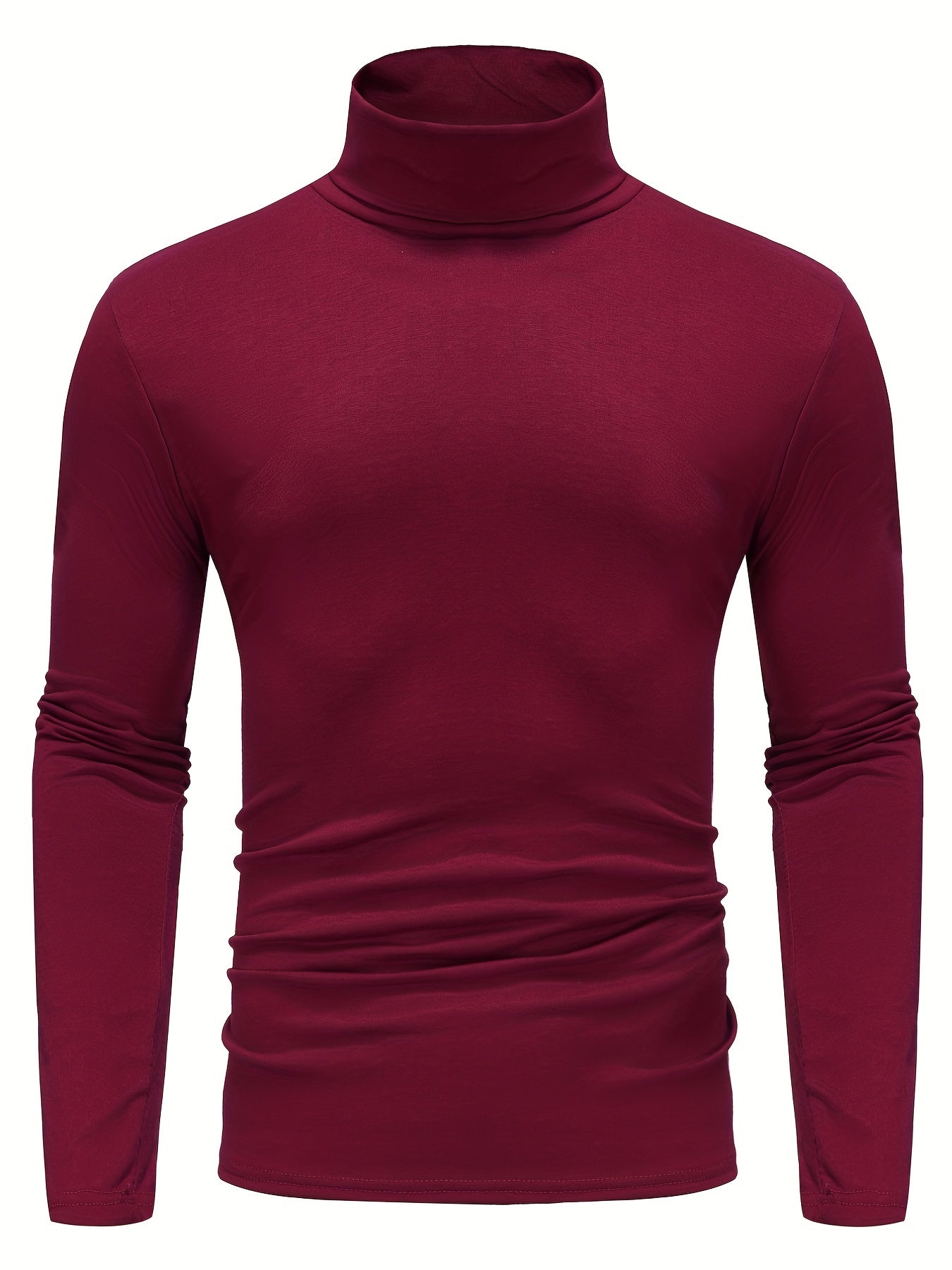 One Size Smaller,  Close-Fitting And Thin, Men's Casual Long Sleeve Turtleneck Base Layer Shirt Best Sellers