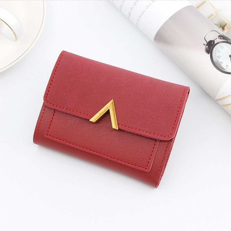 Casual Fold Wallet, Women's Small Faux Leather Wallet With Card Slots & Id Window