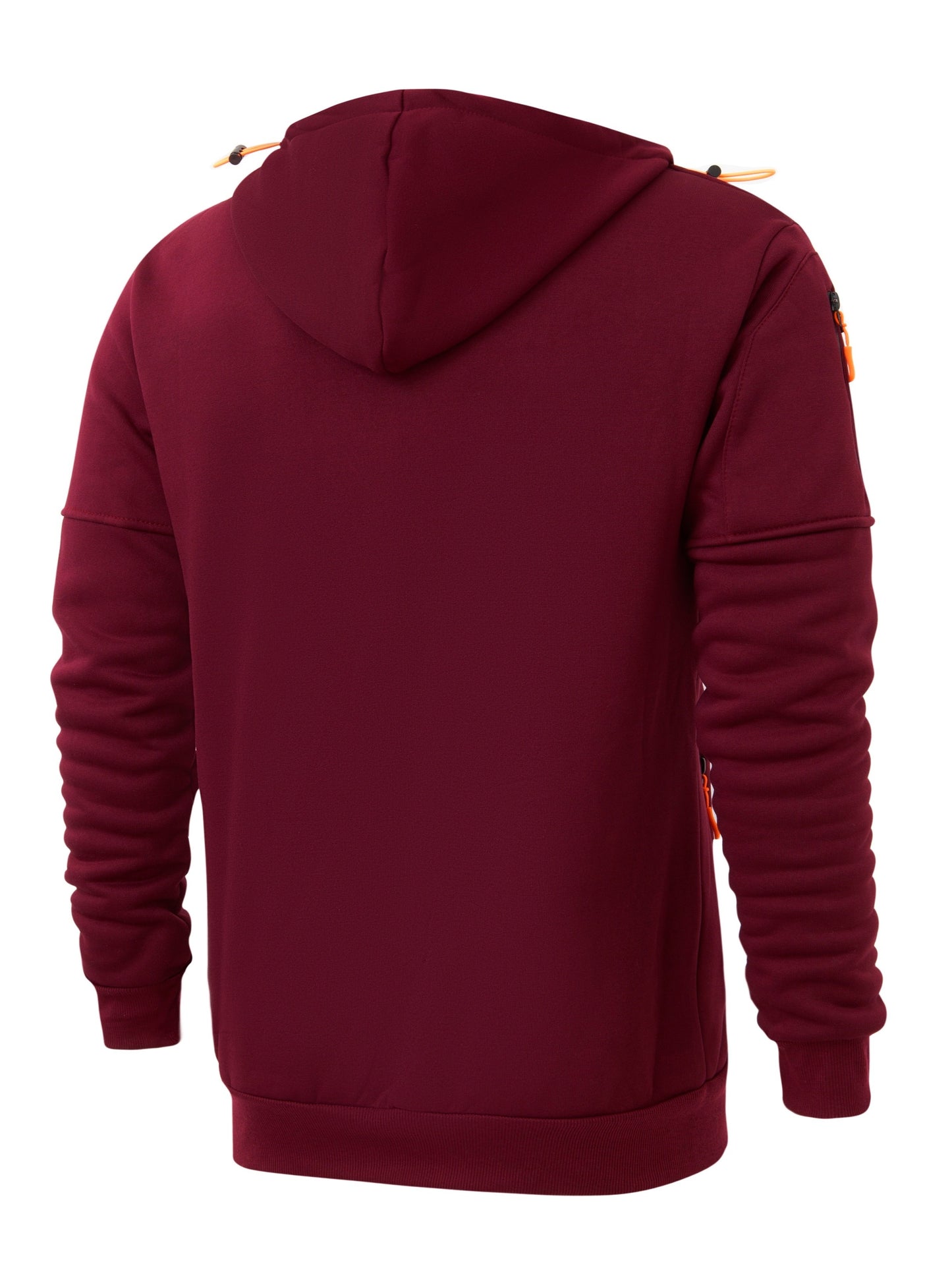 Men's Casual Long Sleeve Sports Hooded Jacket With Full Zip