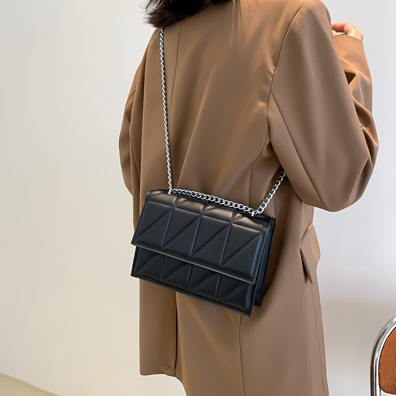 Fashion Embossed Crossbody Bag, Trendy Flap Shoulder Bag, Women's Casual Handbag & Phone Purse