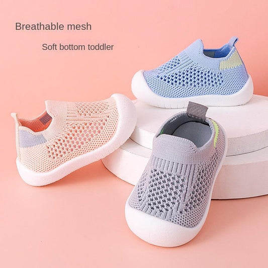 Baby Boys And Girls Mesh Breathable Toddler Shoes, Wear-resistant Non Slip Comfortable Slip On Sneakers, Fall