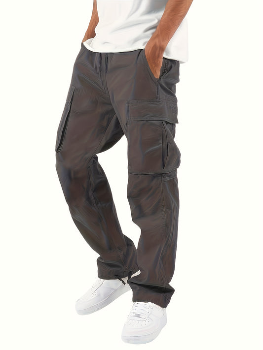 Men's Multi Pocket Cargo Pants, Comfy Casual Pants Joggers