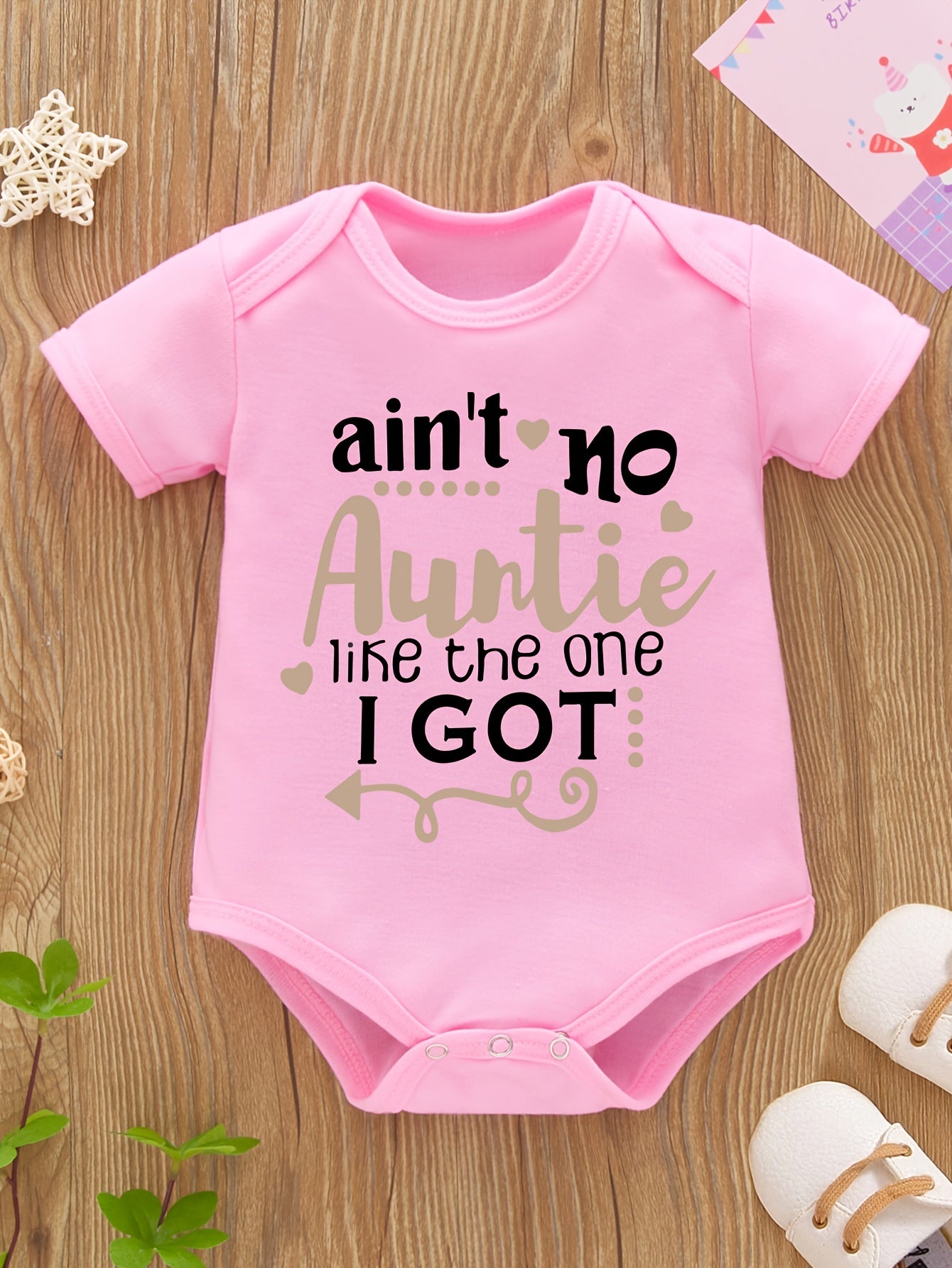 Adorable Baby Romper - Humorous Letter Print Short Sleeve Onesie - Perfect Summer Outfit for Newborns & Toddlers