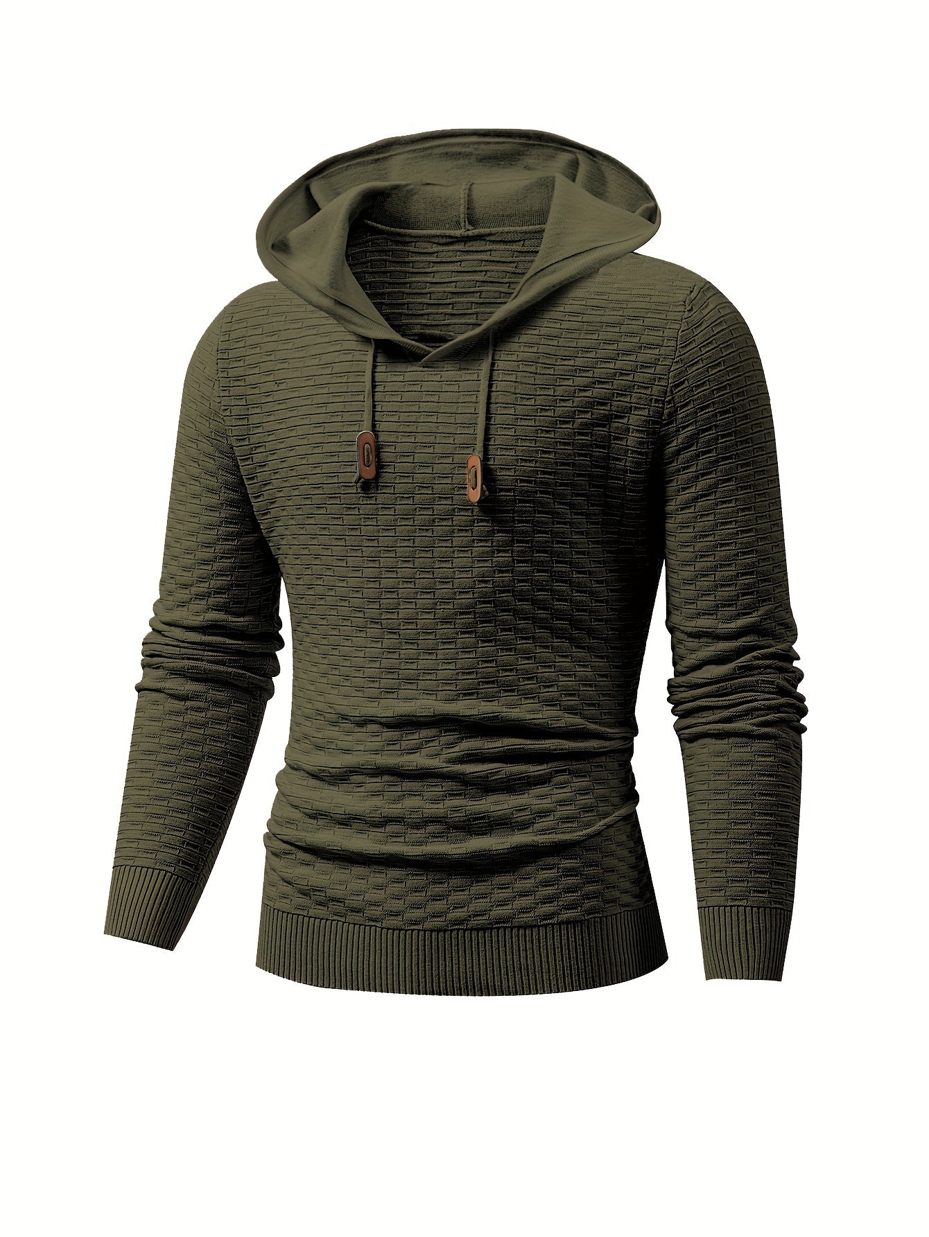 Men's Casual Drawstring Long Sleeves Hooded Pullover Sweaters